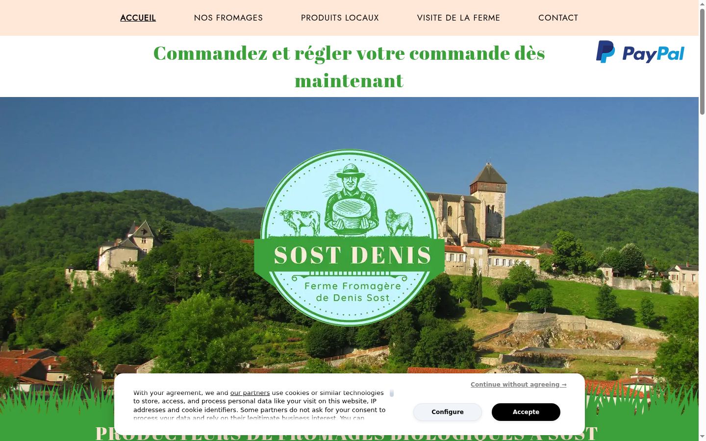 Screenshot del banner di consenso mostrato prima di qualsiasi interazione