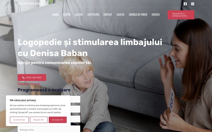 Snimka zaslona za denisababan.ro