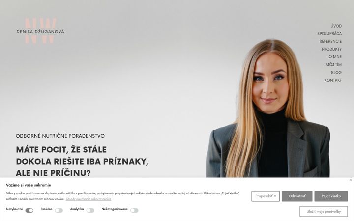 Screenshot of denisadzuganova.com