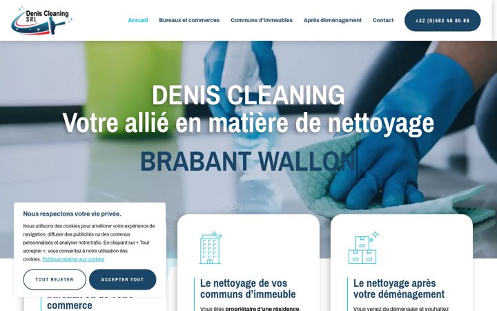 Screenshot of deniscleaning.be