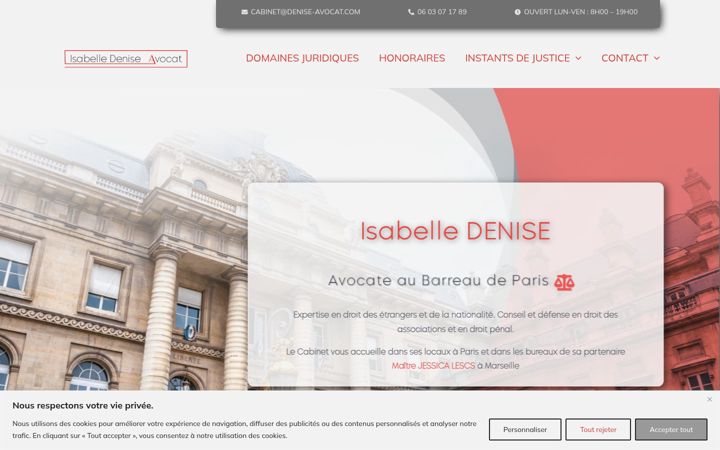 Screenshot of denise-avocat.com