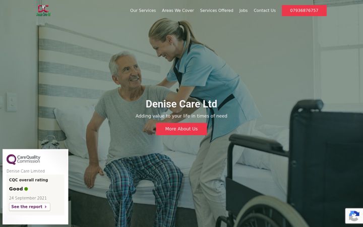 Screenshot of denisecare.co.uk