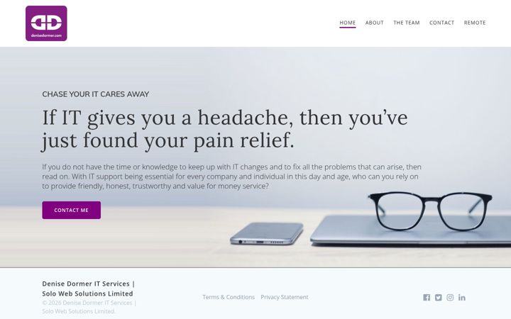 Screenshot of denisedormer.com