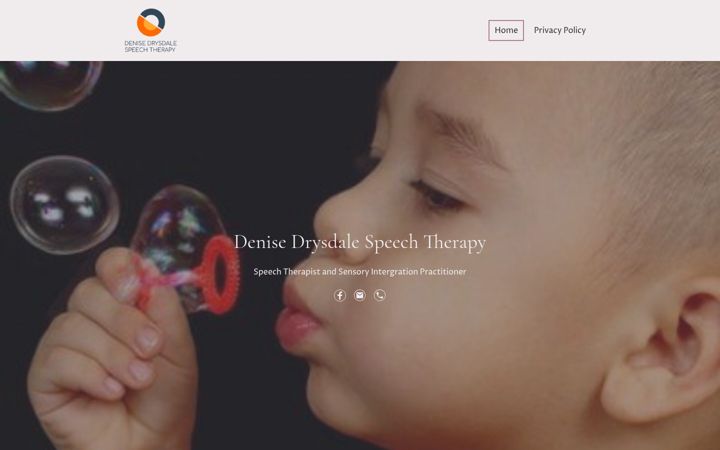 Screenshot of denisedrysdalespeechtherapy.co.uk