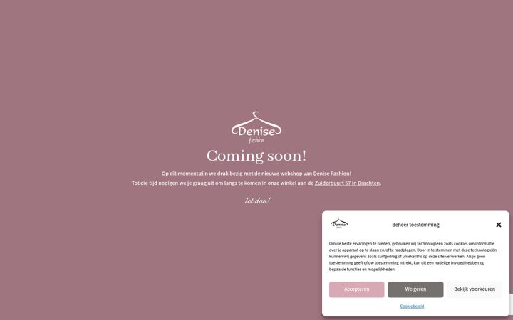 Screenshot of denisefashiondrachten.nl
