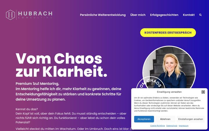 Screenshot of denisehubrach.de