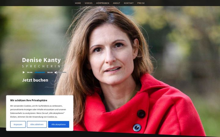 Screenshot of denisekanty.de