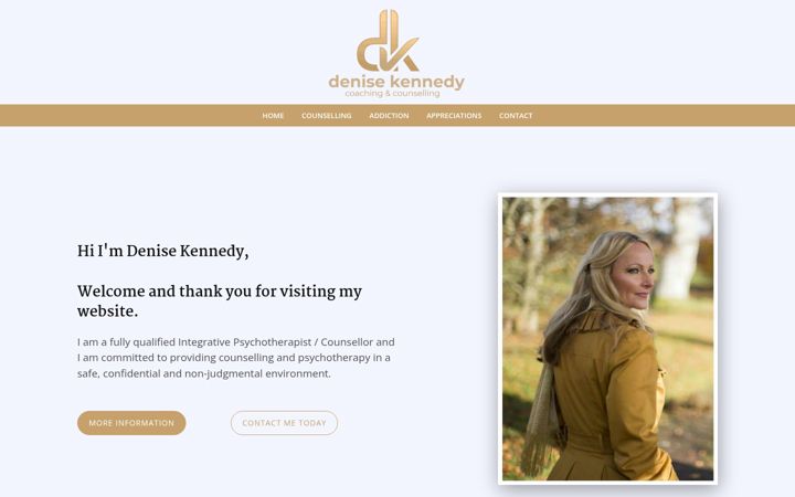 Screenshot of denisekennedy.co.uk