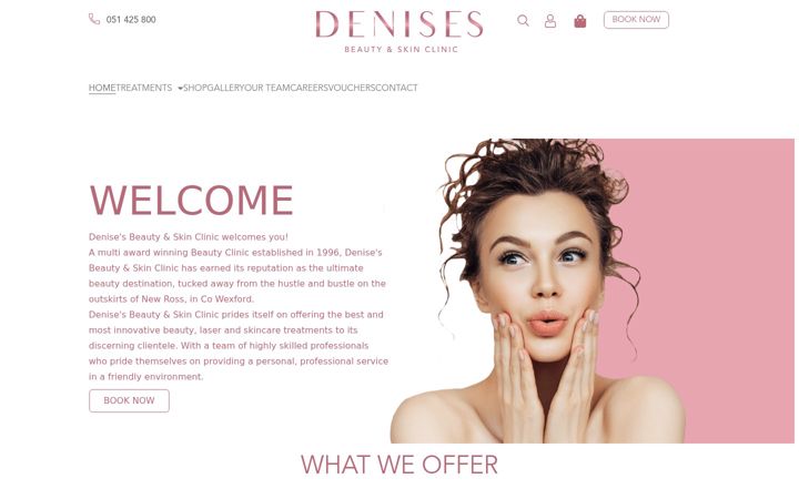 Screenshot von denisesbeautyclinic.ie