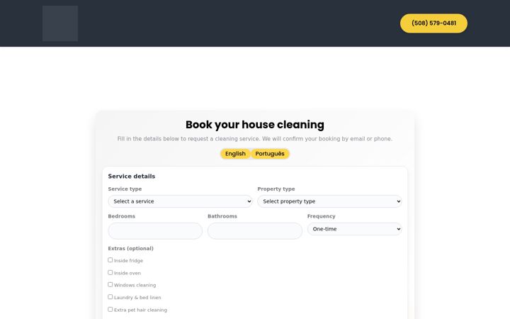Screenshot of deniseshousecleaning.com