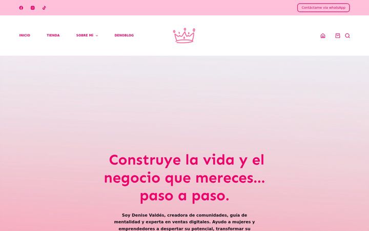 Screenshot of denisevaldes.com