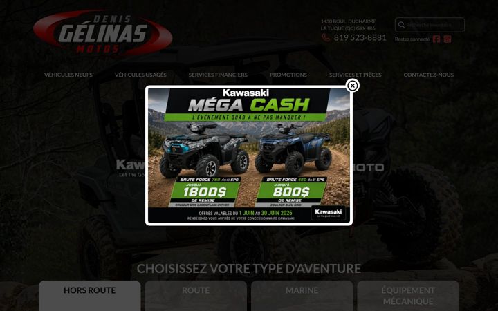 Screenshot of denisgelinasmotos.com
