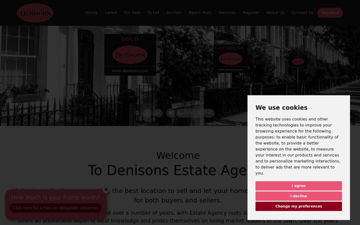 Screenshot of denisons.com
