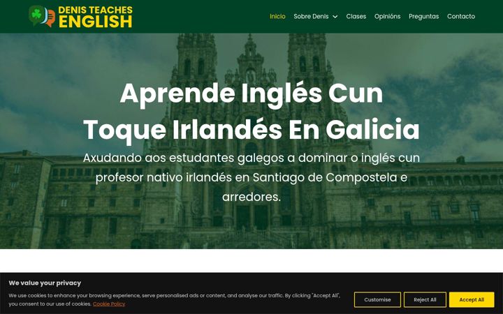 Screenshot of denisteachesenglish.com