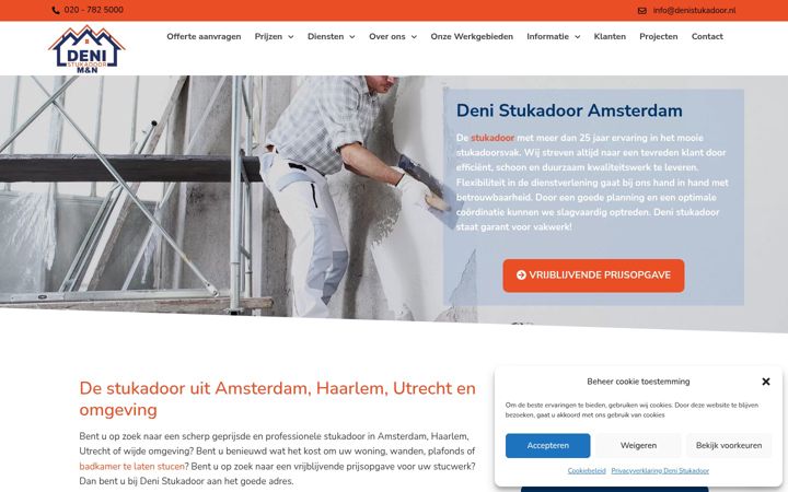 Screenshot of denistukadoor.nl