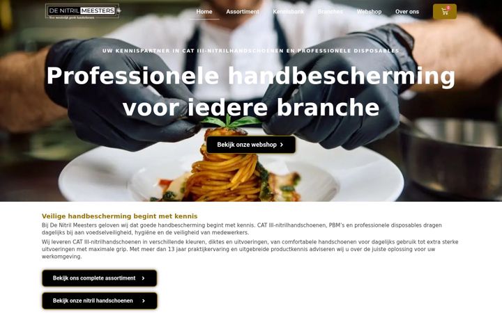 Screenshot stránky denitrilmeesters.nl