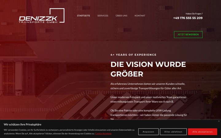 Screenshot of deniz-zk-transporte.de
