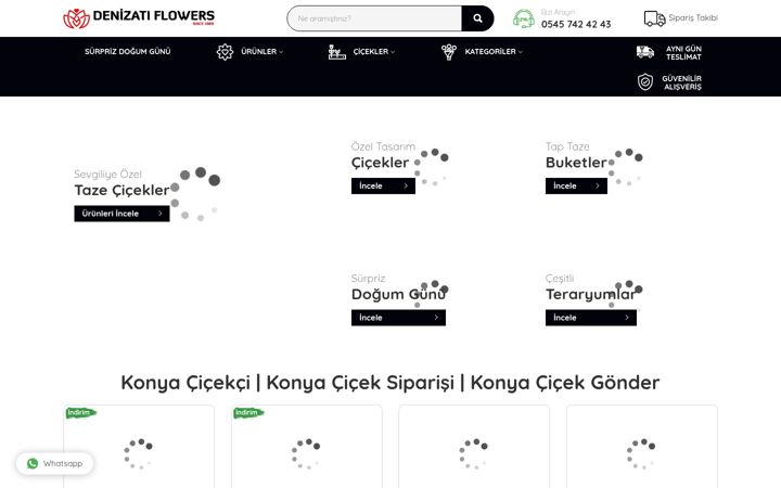 Screenshot of denizatiflowers.com