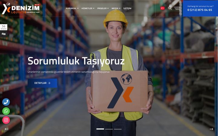 Zrzut ekranu denizimlojistik.com.tr