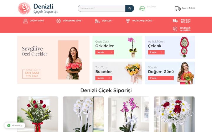 Screenshot of denizliciceksiparisi.com
