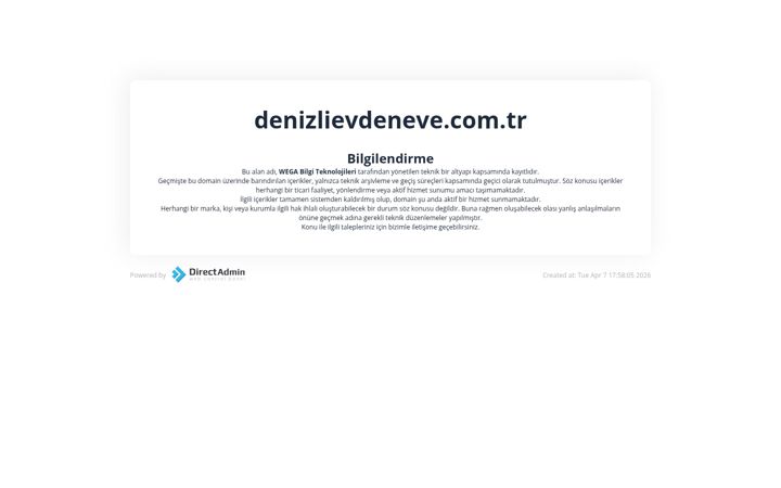Zrzut ekranu denizlievdeneve.com.tr