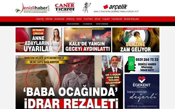 Ekraanipilt saidist denizlihaber.com