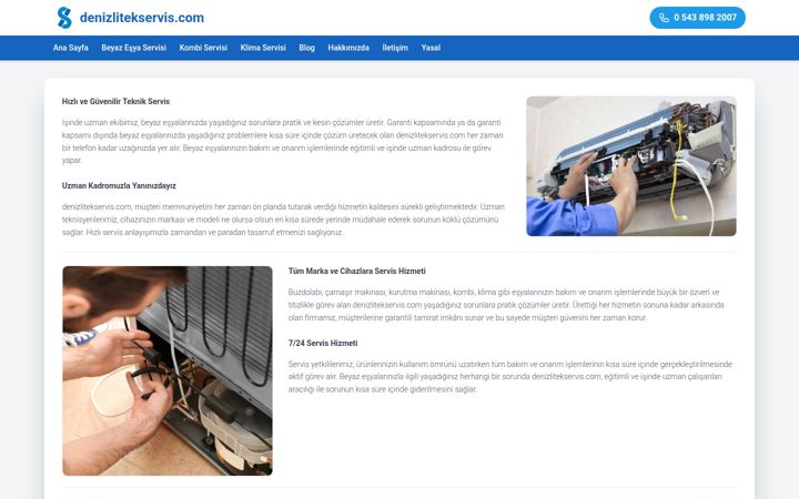 Screenshot of denizlitekservis.com