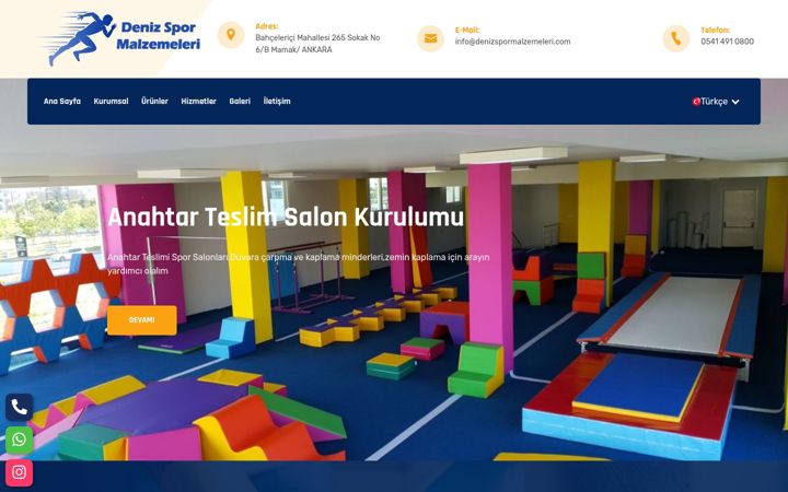 Screenshot of denizspormalzemeleri.com