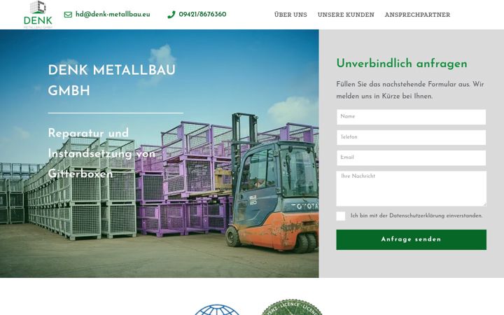 Screenshot of denk-metallbau.eu