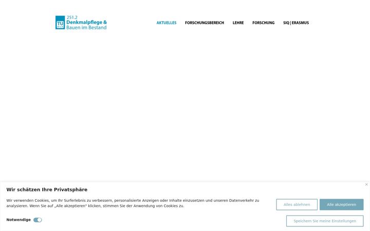 Screenshot of denkmalpflege.tuwien.ac.at