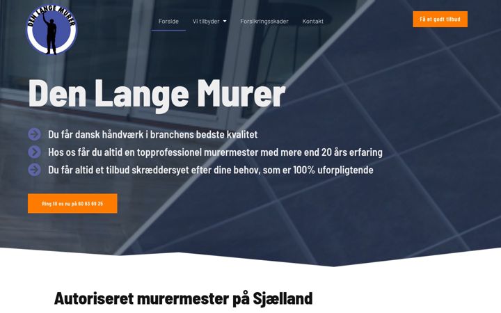 Snímek obrazovky denlangemurer.dk