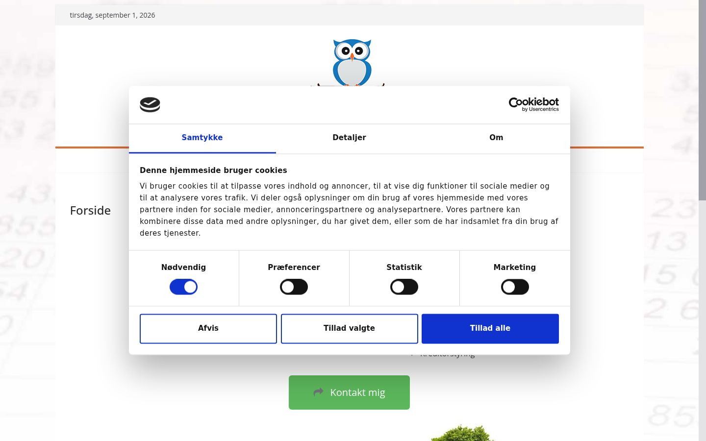 Screenshot van de toestemmingsbanner zoals getoond vóór enige interactie