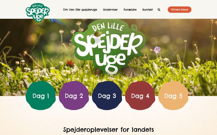 Screenshot of denlillespejderuge.dk