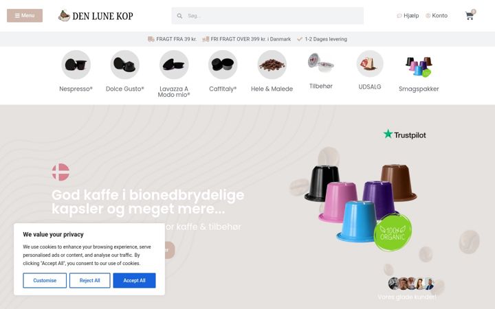 Screenshot of denlunekop.dk