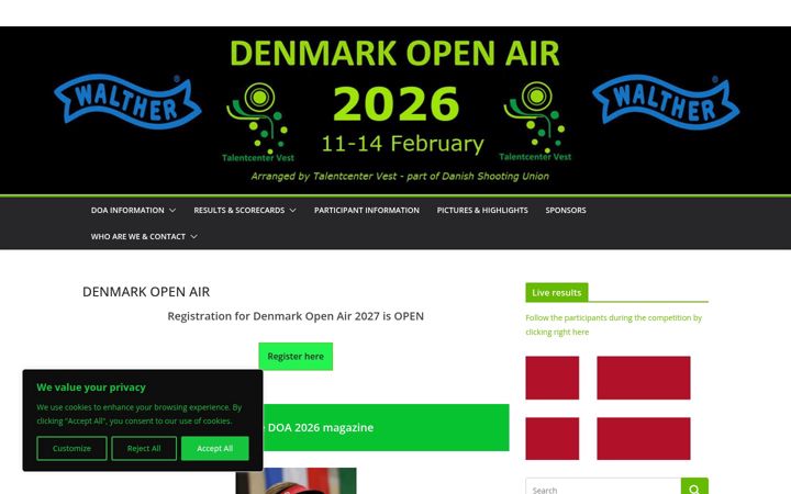 Screenshot of denmarkopenair.dk