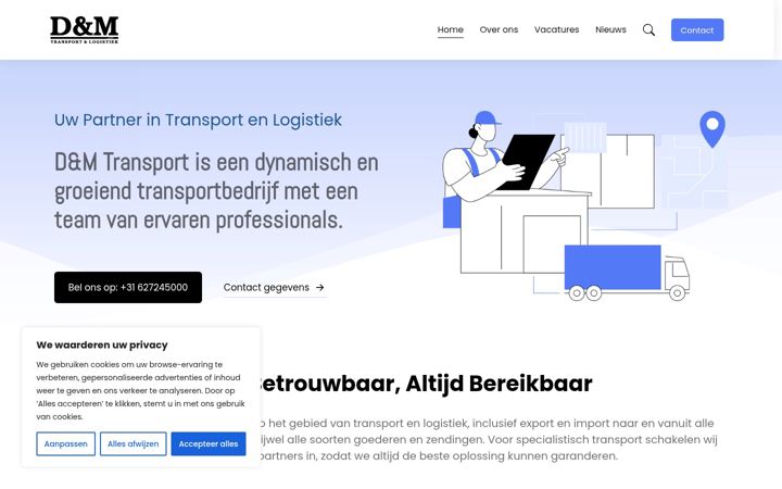 Screenshot of denmtransport.nl
