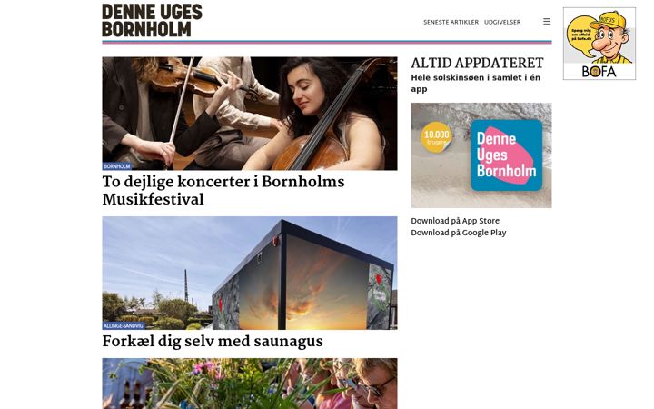 Screenshot του denneugesbornholm.dk