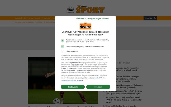 Screenshot of denniksport.sk
