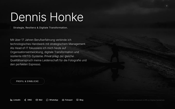 Skärmbild av dennis-honke.de