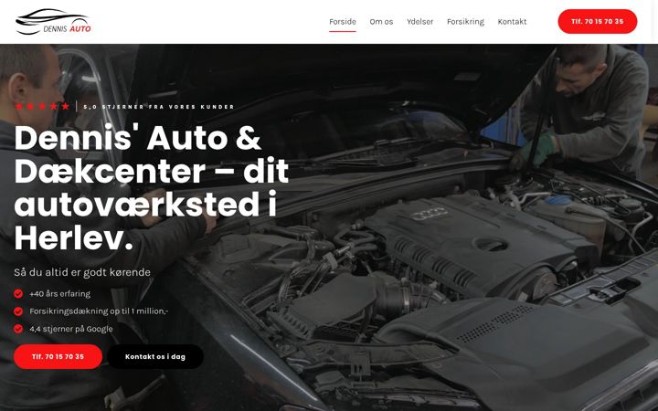 Screenshot of dennisauto.dk