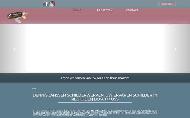 Екранна снимка на dennisjanssenschilderwerken.nl