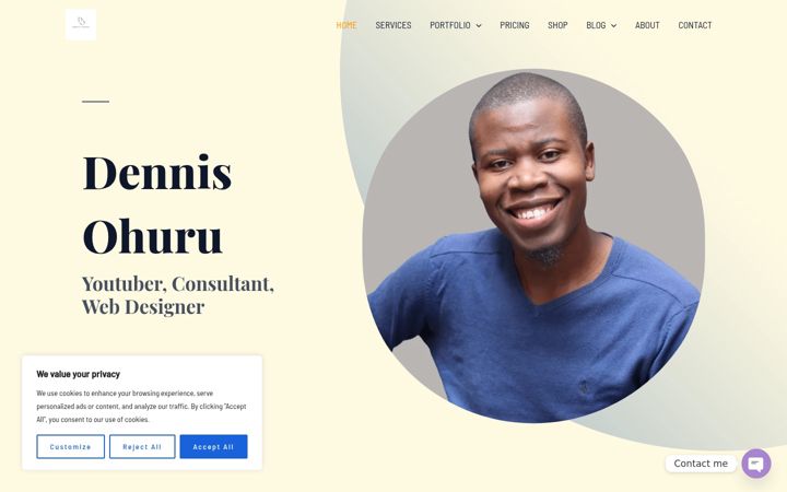 Screenshot of dennisohuru.com