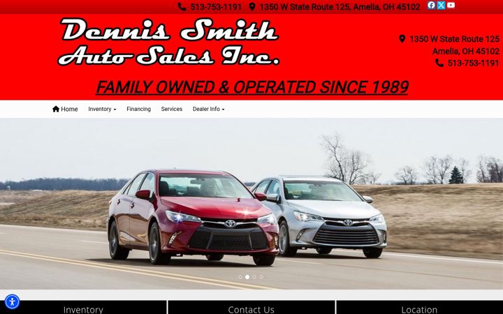Screenshot of dennissmithauto.com