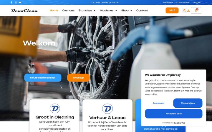 Screenshot of denoclean.nl