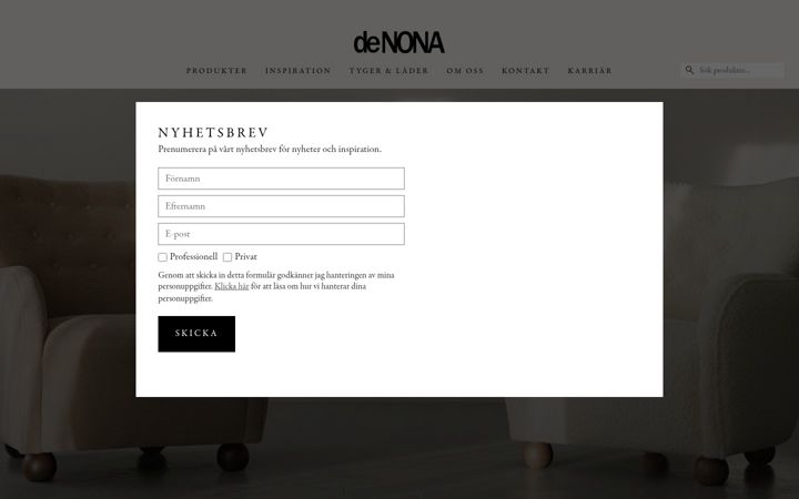 Screenshot of denonacontract.se