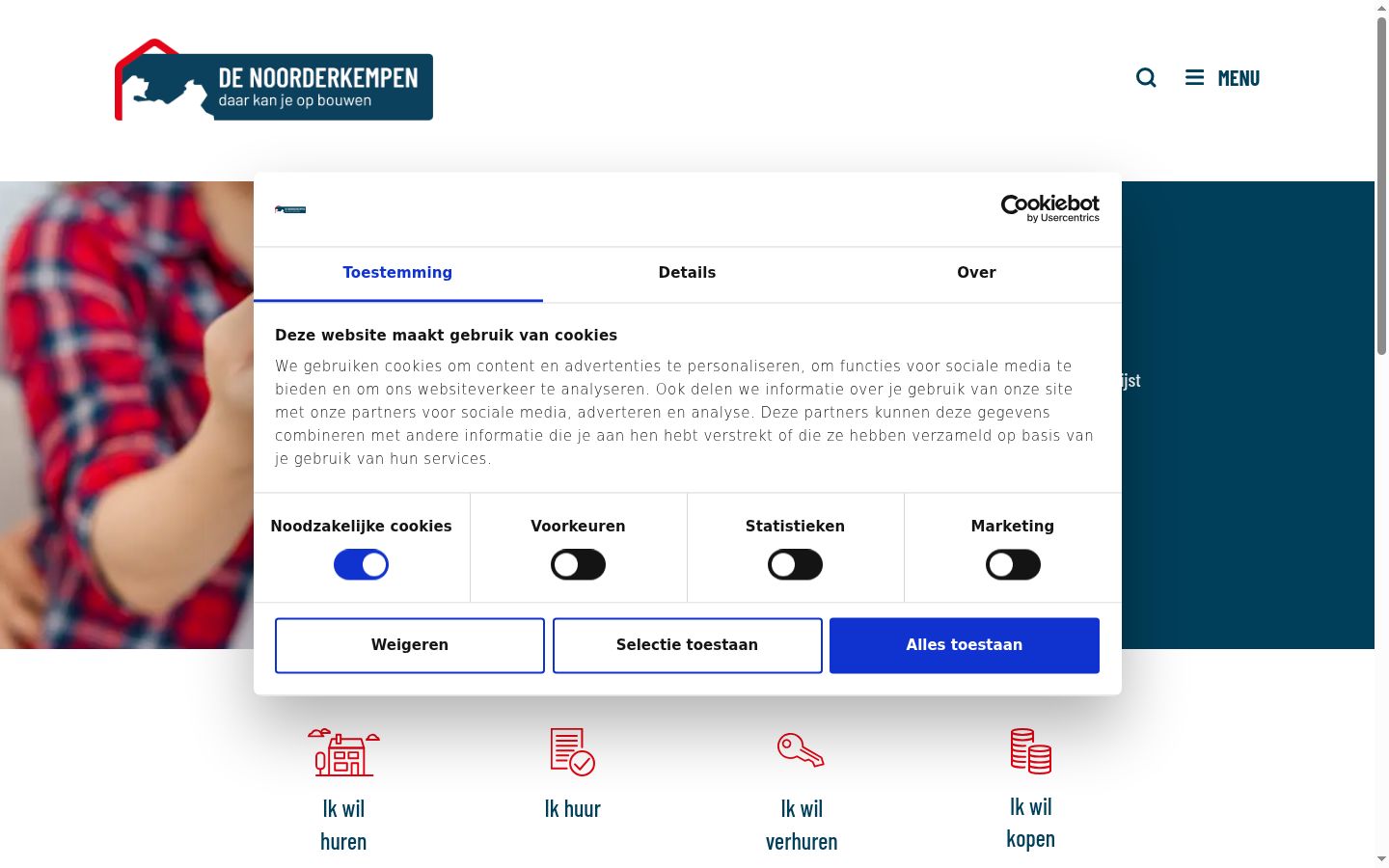 Screenshot tal-banner tal-kunsens muri qabel kwalunkwe interazzjoni