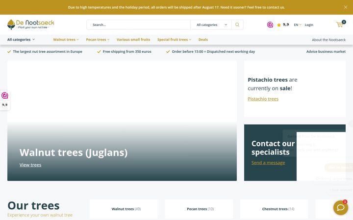 Screenshot of denootsaeck.com