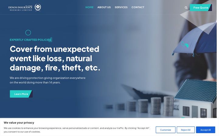 Screenshot of denosinsurance.com