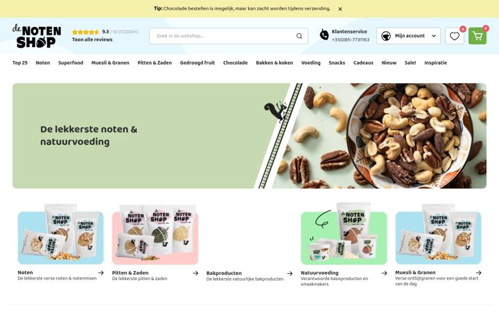 Screenshot ta' denotenshop.be