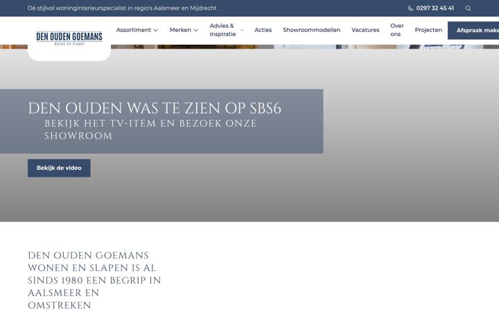 Screenshot of denoudengoemansaalsmeer.nl